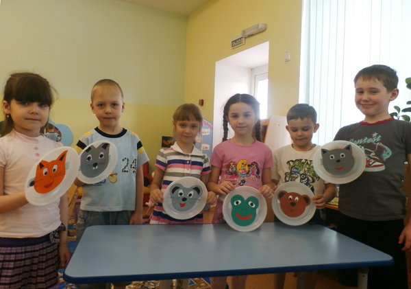 Театр на тарелках руками детей подготовительной группы